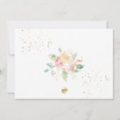 Aquarelle Rougissant Remerciements-Bapteme Fille Kaart (Achterkant)