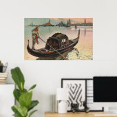 aquarelle Venice La Gondola Poster (Thuiskantoor)