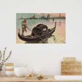 aquarelle Venice La Gondola Poster (Keuken)