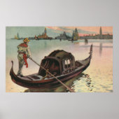  aquarelle Venice La Gondola Poster (Voorkant)