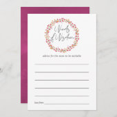 Aquarelle Wild Flower Baby shower Moeder Advies (Voorkant / Achterkant)