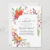 Aquarelle Wild Flower Online Virtual Wedding Kaart (Voorkant)