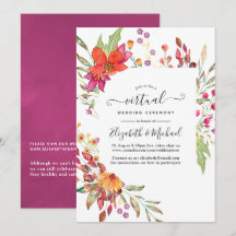 Aquarelle Wild Flower Online Virtual Wedding