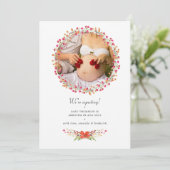 Aquarelle Wildflower Fotoaankondiging Aankondiging (Staand voorkant)