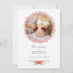 Aquarelle Wildflower Fotoaankondiging Aankondiging