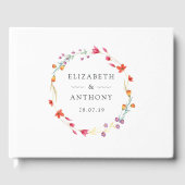 Aquarelle Wildflower Spring Wedding Gastenboek (Voorkant)