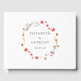 Aquarelle Wildflower Spring Wedding Gastenboek
