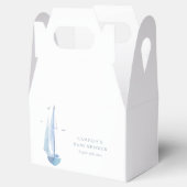 Aquarelle zeilboot Baby shower Ahoy Boy's Bedankdoosjes (Geopend)