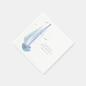 Aquarelle zeilboot Baby shower Ahoy Boy's Servet (Hoek)