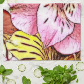 Aquarellen en Pastels Roze Hibiscus Kunst Theedoek (Gevouwen)