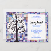 AQUARELLEN PATCHWORK BOOM Bat Mitzvah Uitnodiging (Voorkant)