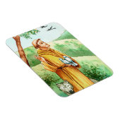 Aquarellzeichnung des Heiligen Franziskus Magneet (Rechterzijde)