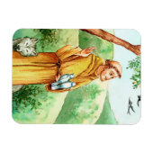 Aquarellzeichnung des Heiligen Franziskus Magneet (Horizontaal)