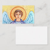 Aquarellzeichnung eines Engels. Notitiekaartje (Voorkant / Achterkant)
