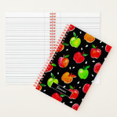 Aquarelpatroon met appels notitieboek (Binnen)