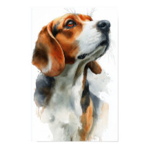 Aquarelportret van Beagle