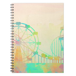 Aquarelschilderij Reuzenrad Kermis Kunst Notitieboek