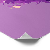 Aquarelschilderij van een knuffelkat met flora poster (Hoek)