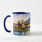 Aquarelschilderij van Sydney Harbour Bridge Mok (Links)