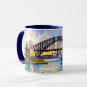 Aquarelschilderij van Sydney Harbour Bridge Mok (Voorkant links)