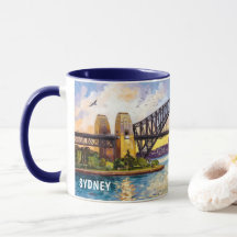 Aquarelschilderij van Sydney Harbour Bridge