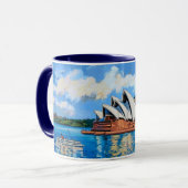Aquarelschilderij van Sydney Opera House #2 Mok (Voorkant links)