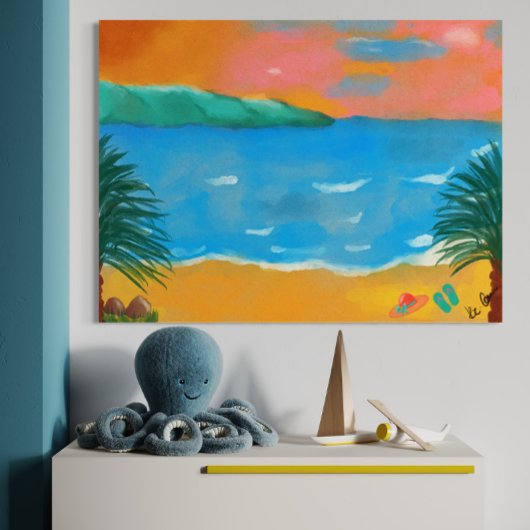 Aquarelschildering  foto afdruk