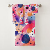 aquarelspatten bad handdoek (Insitu)