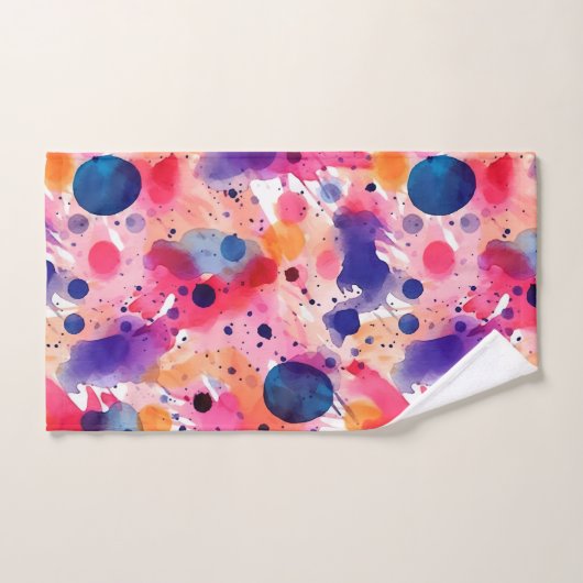 aquarelspatten bad handdoek (Handdoek)