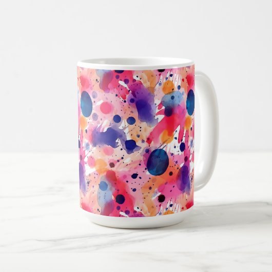 aquarelspatten koffiemok (Voorkant rechts)