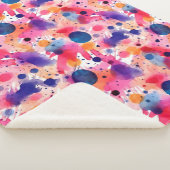 aquarelspatten sherpa deken (3/4)