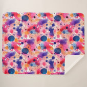 aquarelspatten sherpa deken (Voorkant (horizontaal))