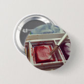 Aquarelverven fotografische print. ronde button 5,7 cm (Voorkant /achterkant)