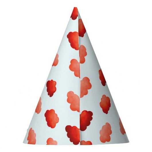 Aquarelwolken Feesthoedjes (Achterkant)