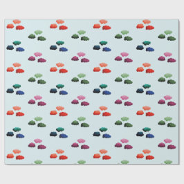 Aquarelwolken met verschillende kleuren cadeaupapier