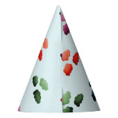 Aquarelwolken met verschillende kleuren feesthoedjes (Achterkant)