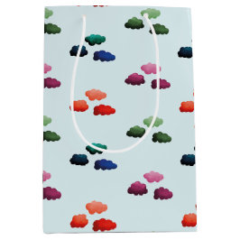 Aquarelwolken met verschillende kleuren medium cadeauzakje