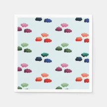 Aquarelwolken met verschillende kleuren