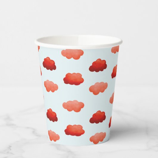 Aquarelwolken Papieren Bekers (Links)