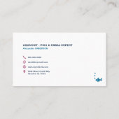 Aquariaan - Vis en koraal Visitekaartje (Achterkant)