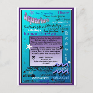 AQUARIIUS BIRTHDAY BRIEFKAART