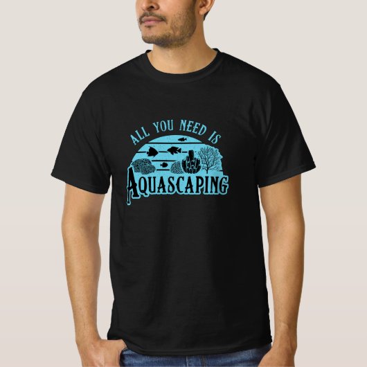 Aquarist alles wat je nodig hebt is Aquascapvis Aq T-shirt (Voorkant)