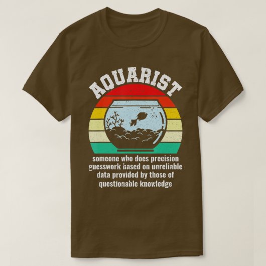 Aquarist Funny Definition Fishekeeper A T-shirt (Design voorkant)