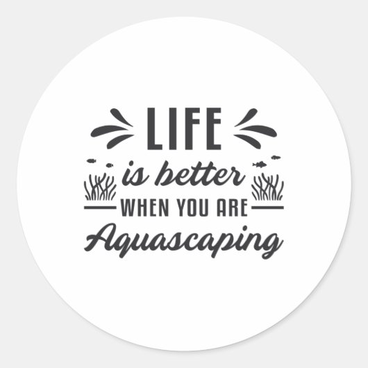 Aquarist Life is beter voor de watervangst van gra Ronde Sticker (Voorkant)