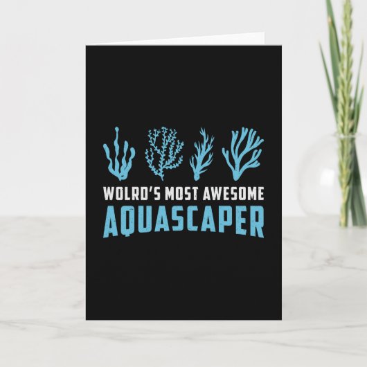 Aquaristen Wereld Meest Aquascaper Retro Aquarium Kaart (Voorkant)