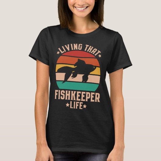 Aquaristics Living That Fishkeeper Life Aquarium A T-shirt (Voorkant)
