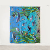 Aquarium 1 partij achtergrond wandtapijt wandkleed (Voorkant)