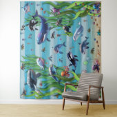 Aquarium 3 Party Achtergrond wandtapijt Wandkleed (In situ)