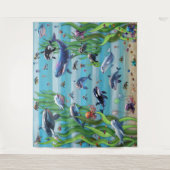 Aquarium 3 Party Achtergrond wandtapijt Wandkleed (Voorkant)