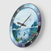 Aquarium aangepaste grote ronde wandkast grote klok (Hoek)